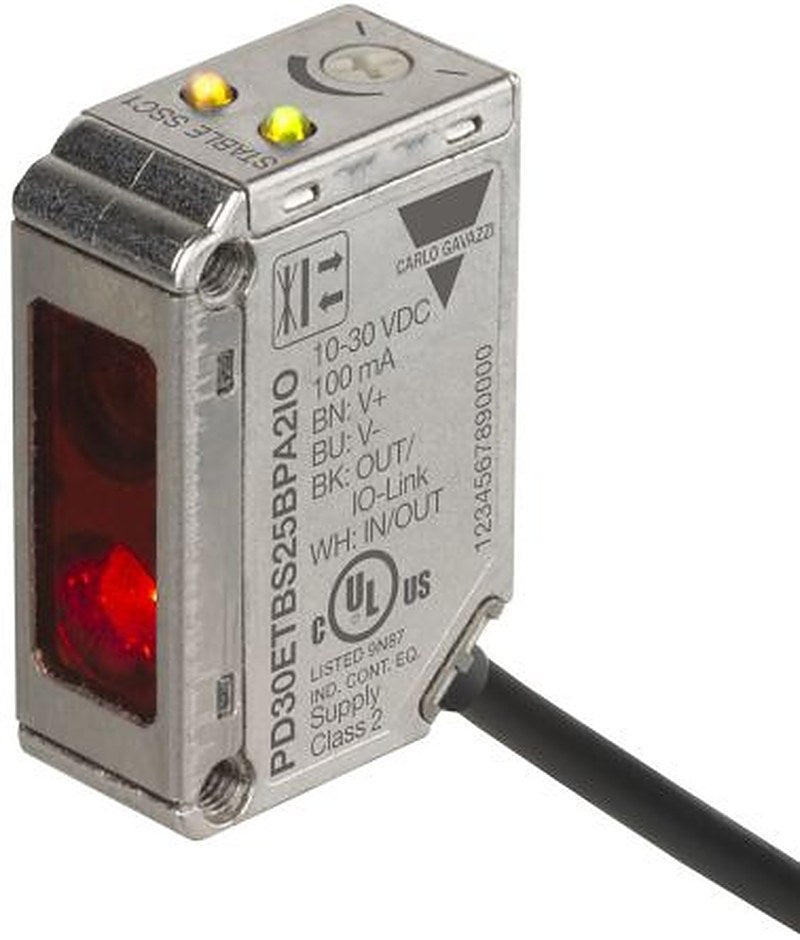 Carlo Gavazzi Diffuse Reflective Photoelectric Sensor, Rectangular Sensor