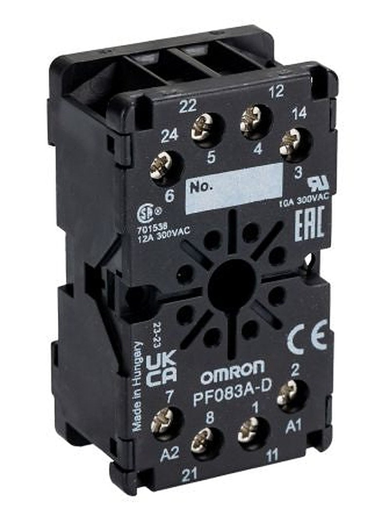 Omron MKS 8 Way 250V ac DIN Rail Relay Socket, for use with MKS Series