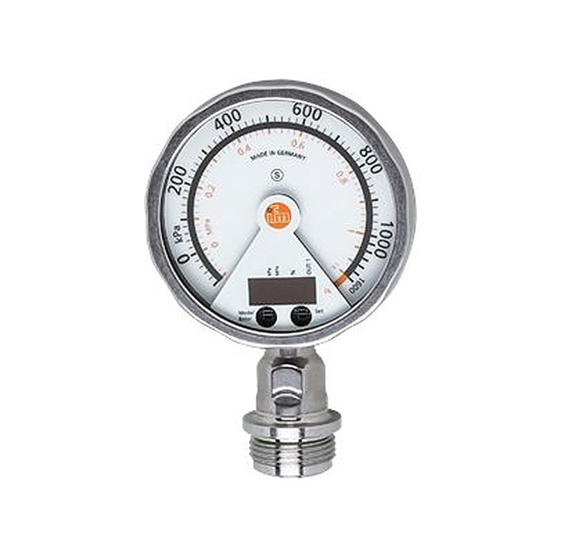 ifm electronic PG27 Series Pressure Sensor, NPN/PNP, 4 to 20 mA Output 1 MPa 1000 kPa, Vacuum, Relative Pressure Reading