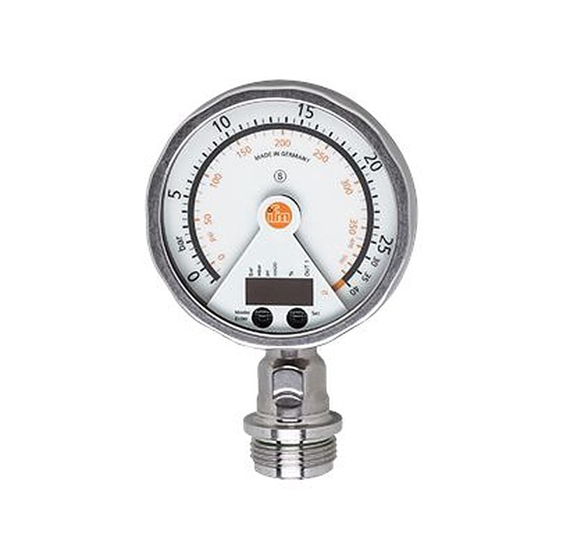 ifm electronic PG27 Series Pressure Sensor, 4 to 20 mA, NPN/PNP Output -1 bar 25 bar, Relative Pressure, Vacuum Reading