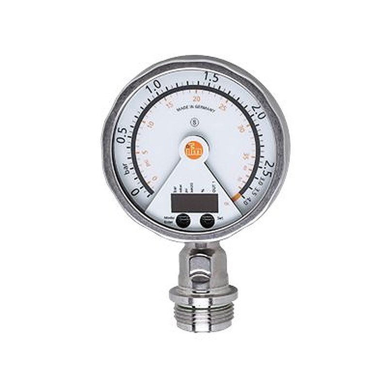 ifm electronic PG27 Series Pressure Sensor, NPN/PNP, 4 to 20 mA Output -0.124 bar 2.5 bar, Vacuum, Relative Pressure