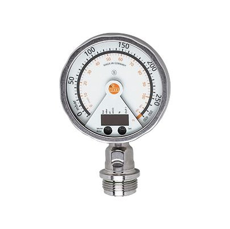 ifm electronic PG27 Series Pressure Sensor, NPN/PNP, 4 to 20 mA Output -0.0124 bar 0.25 bar, Vacuum, Relative Pressure