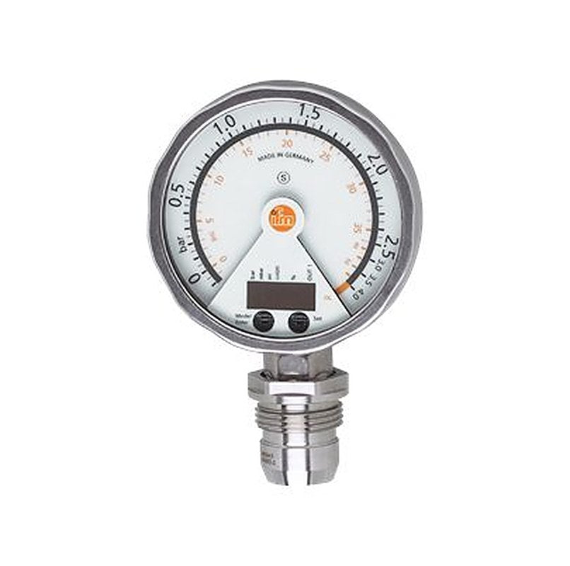 ifm electronic PG28 Series Industrial Pressure Sensor, NPN/PNP, 4 to 20 mA Output -0.124 bar 2.5 bar, Vacuum, Relative