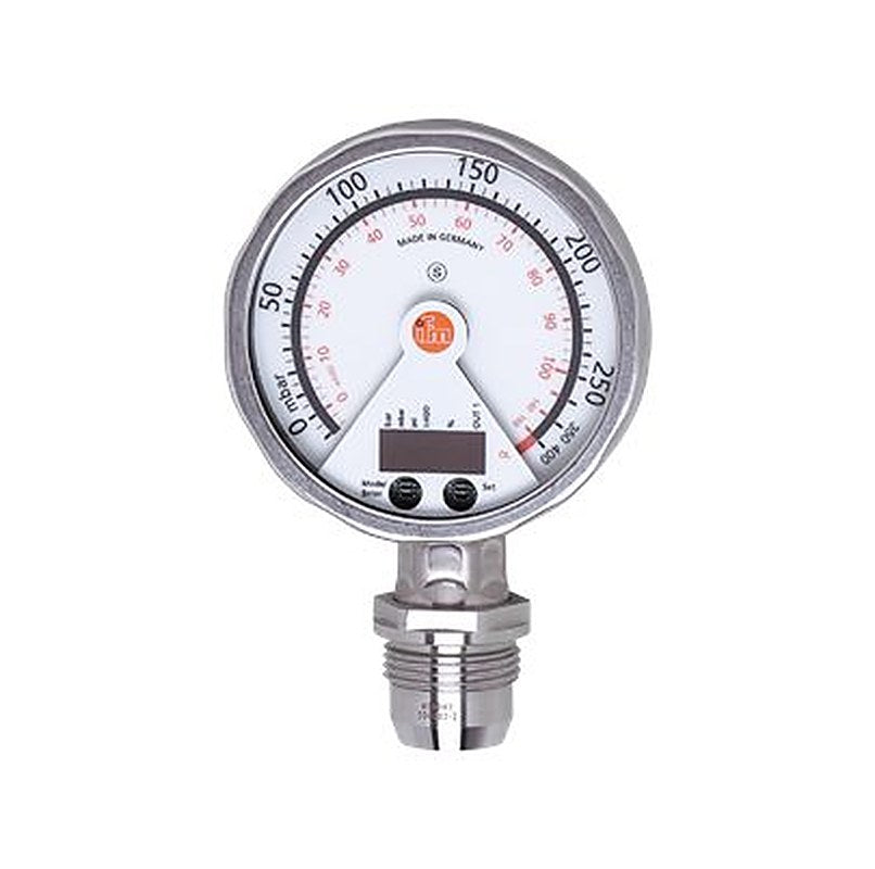 ifm electronic PG28 Series Pressure Sensor, 4 to 20 mA, NPN/PNP Output -0.0124 bar 0.25 bar, Relative Pressure, Vacuum