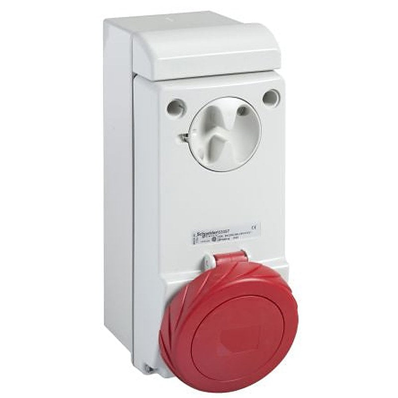Schneider Electric, Mureva IP65 Grey Socket, Wall Mount, 3P+N+PE, Rated At 63A, 415V