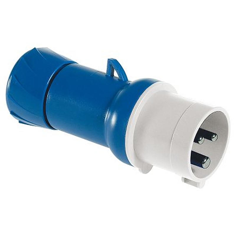 Schneider Electric, Mureva IP44 Grey Cable Mount 2P+PE Straight Closure Plug, 16A, 200V, 250 V Phase Inverter