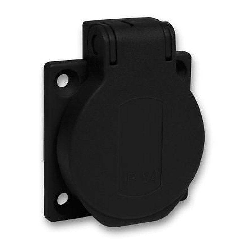 Schneider Electric, Mureva IP54 Black Industrial Socket, 2P+PE, Rated At 16A, 250V
