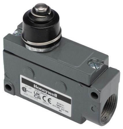 Honeywell E7 Series Pin Plunger Limit Switch, SPDT, IP65, Die Cast Zinc Housing, 240V ac, 10A