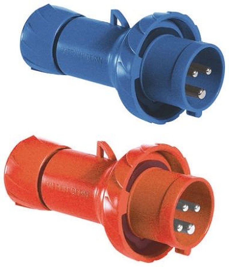 Schneider Electric, Mureva IP67 Red Cable Mount 3P+PE Straight Industrial Power Connector, 32A, 415V