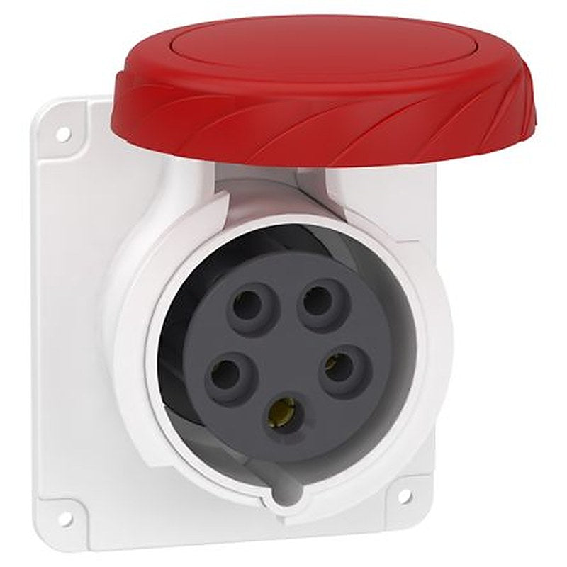 Schneider Electric, Mureva IP67 Grey Socket, Panel Mount, 3P+N+PE, Rated At 16A, 415V