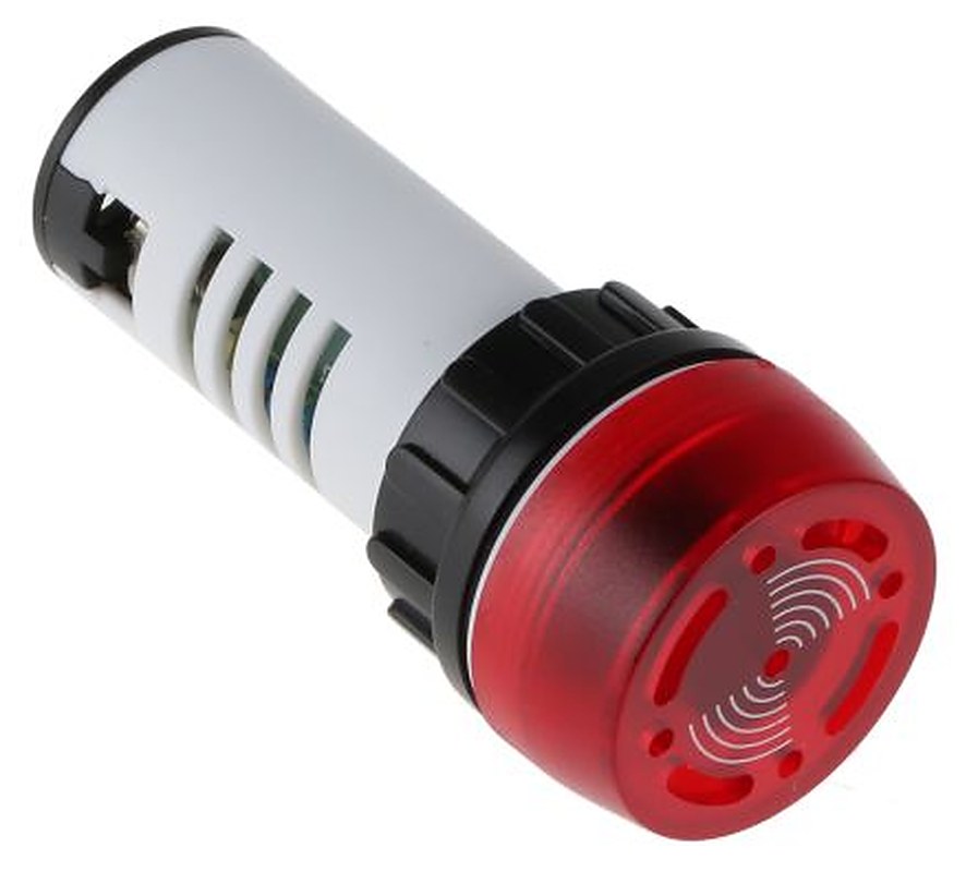 Carlo Gavazzi PL 22S Series Red Beacon-Buzzer Combination, IP40 380V ac/dc Panel 95 dB @ 1m