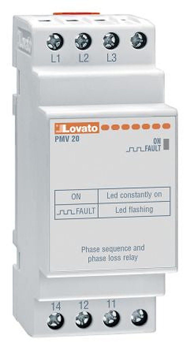 Lovato Monitoring Relay, 3 Phase, SPDT, DIN Rail, 110V ac, 240 V ac