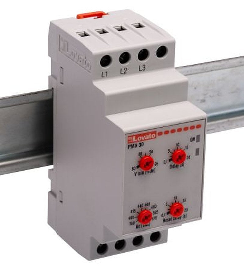 Lovato Monitoring Relay, 3 Phase, SPDT, DIN Rail, 208V ac, 240 V ac