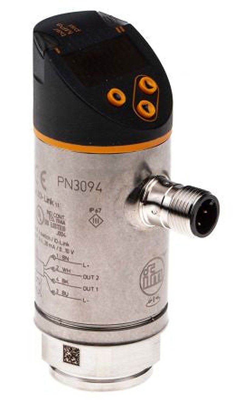ifm electronic PN Series Pressure Sensor, PNP NO/NC, Analogue Output -1 bar, Relative Reading 10 bar
