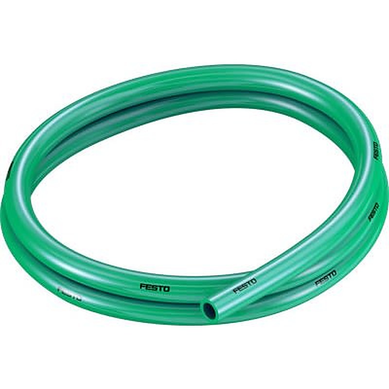 Festo Thermoplastic Elastomer, Flexible Tubing, 8 mm ID, 12 mm OD, Green