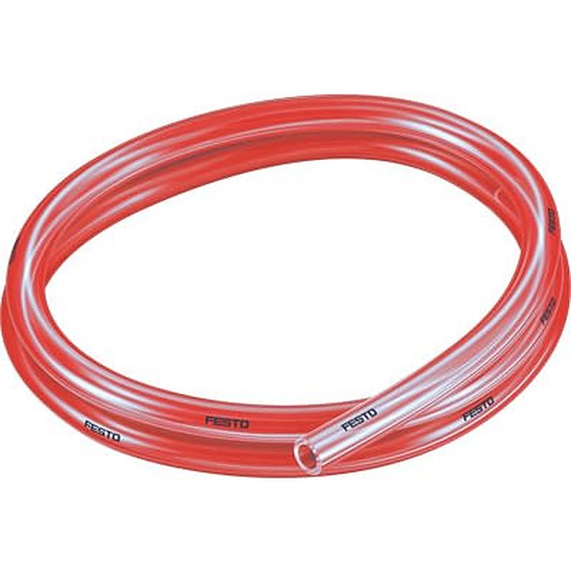 Festo Thermoplastic Elastomer, Flexible Tubing, 8 mm ID, 12 mm OD, Red