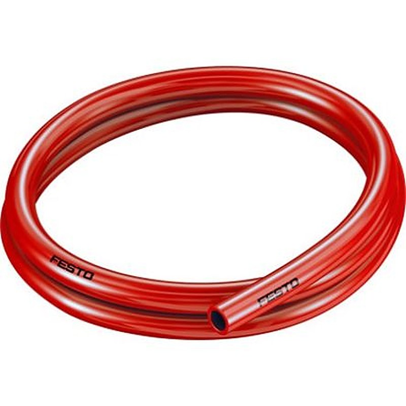 Festo Thermoplastic Elastomer, Hose Pipe, 11 mm ID, 16 mm OD, Red