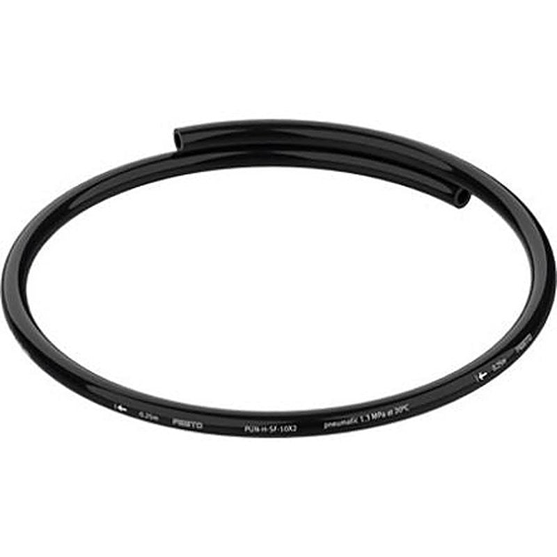 Festo Thermoplastic Elastomer, Hose Pipe, 6 mm ID, 10 mm OD, Black