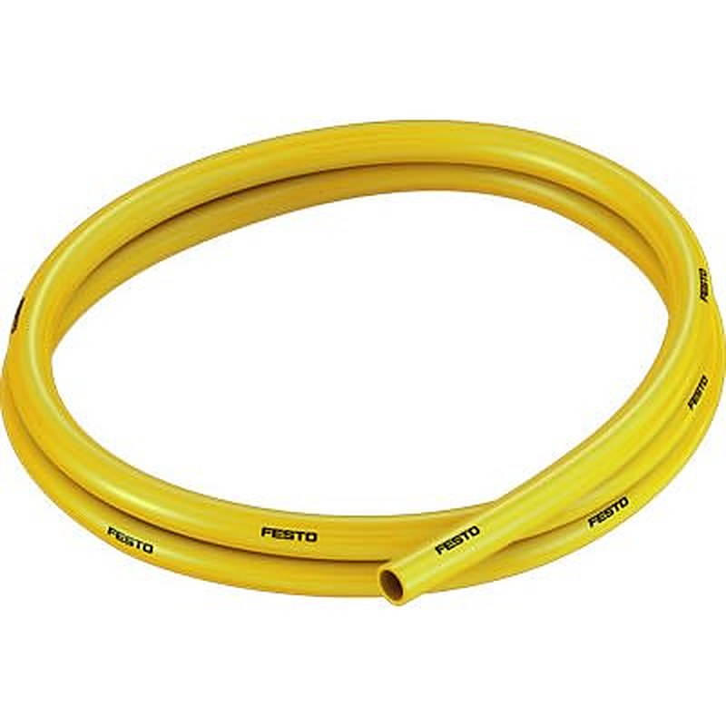 Festo Thermoplastic Elastomer, Flexible Tubing, 6 mm ID, 10 mm OD, Yellow