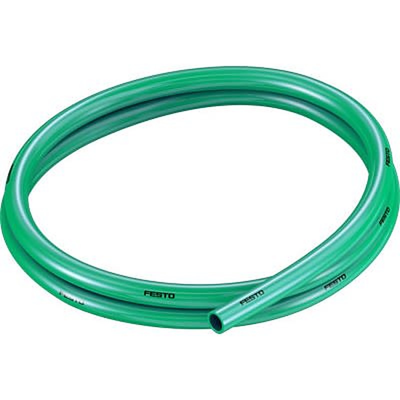 Festo Thermoplastic Elastomer, Flexible Tubing, 6 mm ID, 10 mm OD, Green