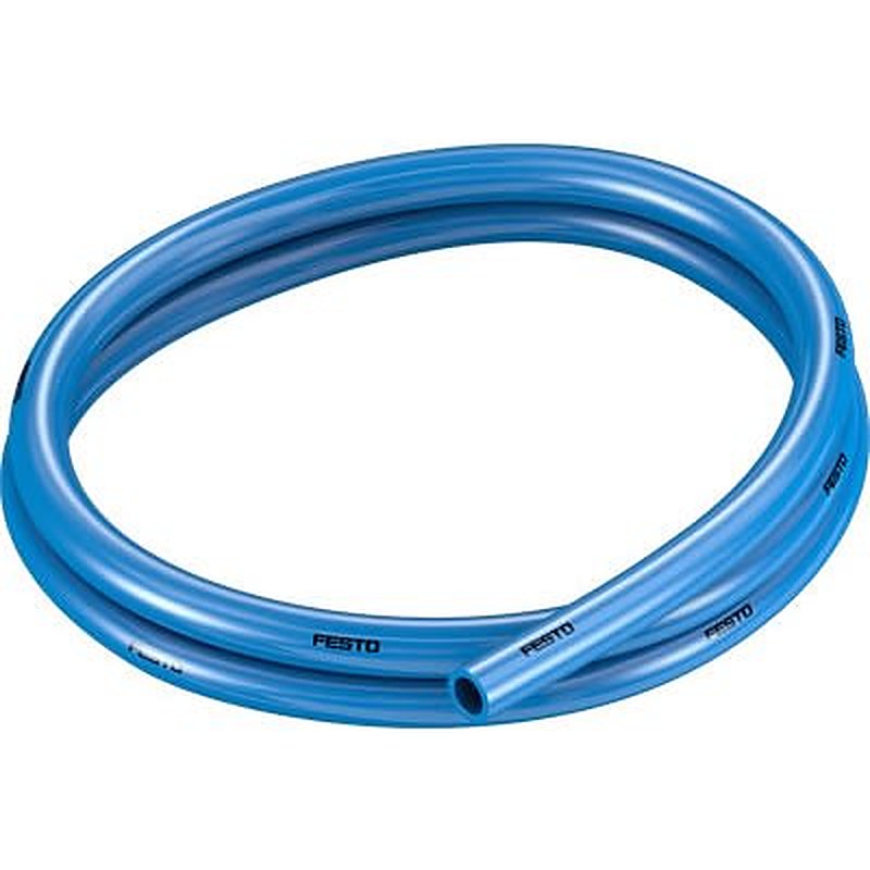 Festo Thermoplastic Elastomer, Flexible Tubing, 8 mm ID, 12 mm OD, Blue