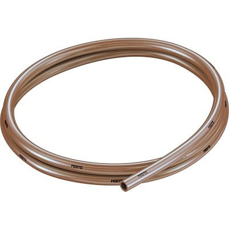 Festo Thermoplastic Elastomer, Flexible Tubing, 4 mm ID, 8 mm OD, Brown