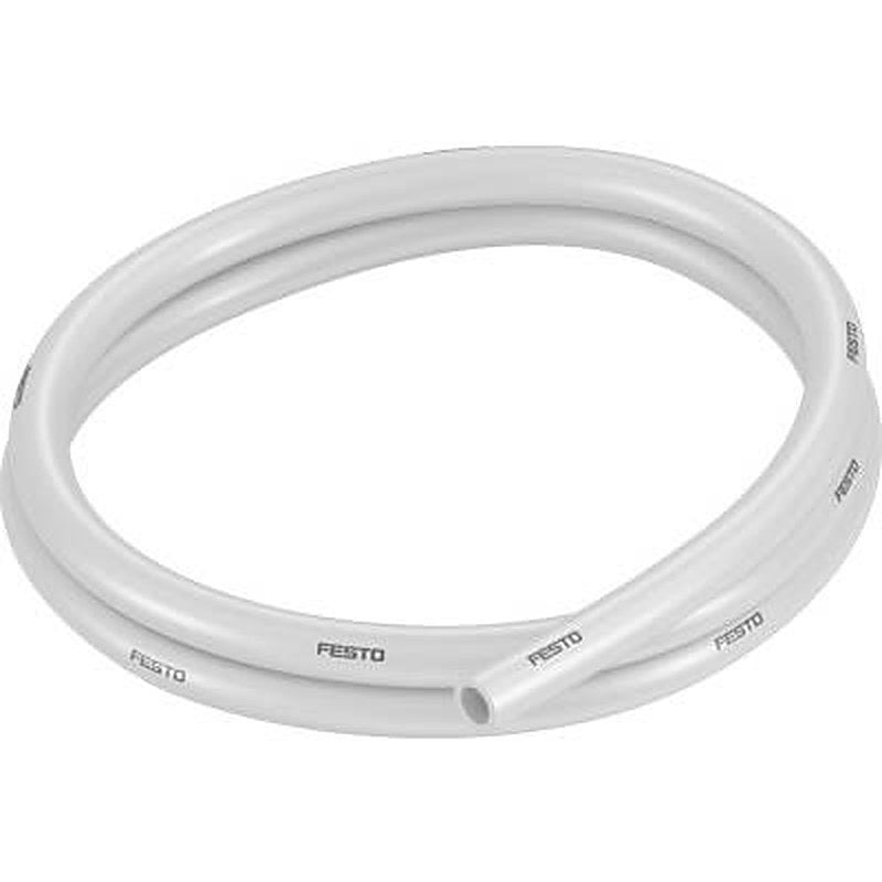 Festo Thermoplastic Elastomer, Flexible Tubing, 4 mm ID, 8 mm OD, White