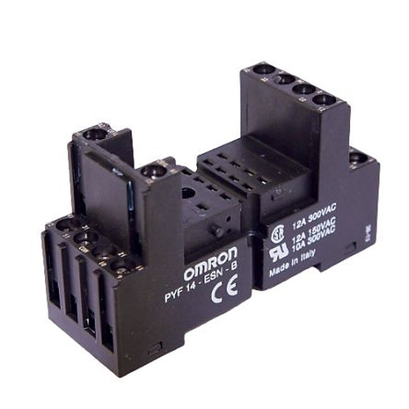 Omron PYF14 14 Way 250V ac DIN Rail Relay Socket, for use with MY2, MY4