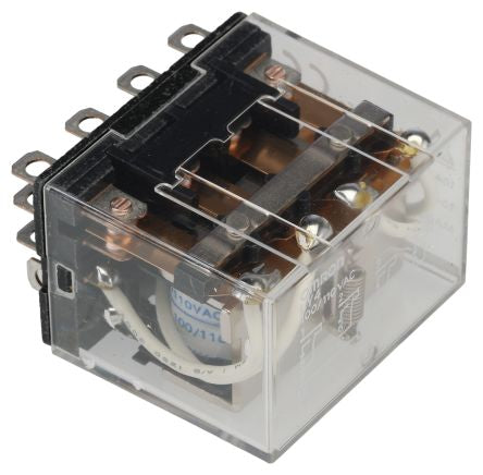Omron Power Relay, 100V ac, 110 V ac Coil, 10A Switching Current, 4PDT