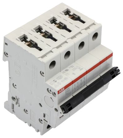 ABB System Pro M Compact S200 Miniature Circuit Breaker, 4-Pole, 40A, Type D, 400V ac AC, 6 kA Breaking Capacity