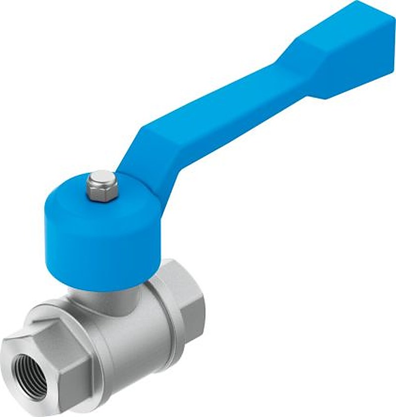 Festo Brass 1-1/2 in G G Ball, G 1 bar, Ball Valve