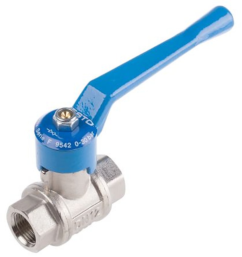 Festo Brass 2/2-Way Valve, 3/2-Way Valve, Ball, Piston Spool Valve 1 bar, Ball Valve