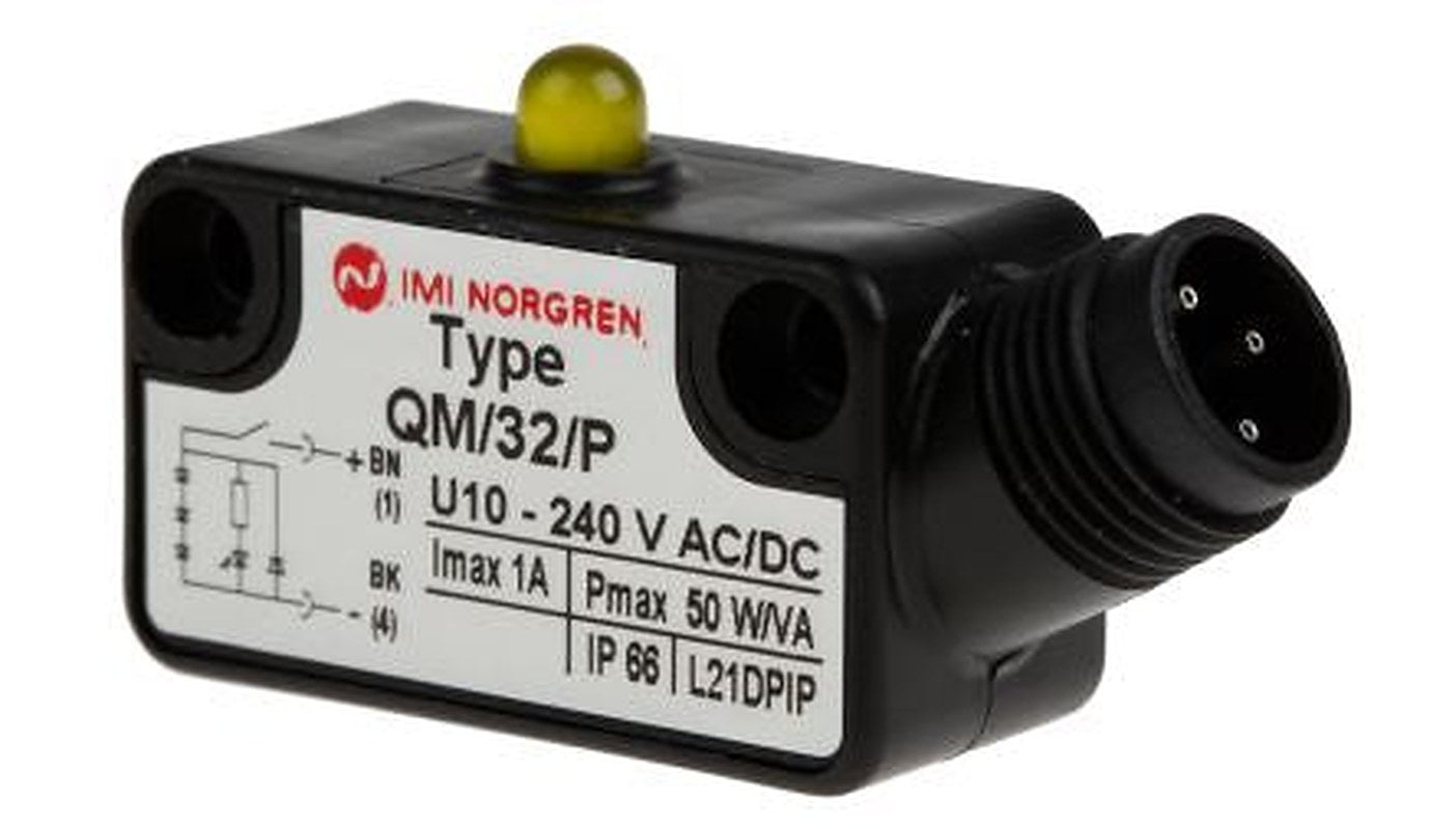 Norgren Plug Reed Switch, IP66 240V ac/dc, QM/32 LED Indicator
