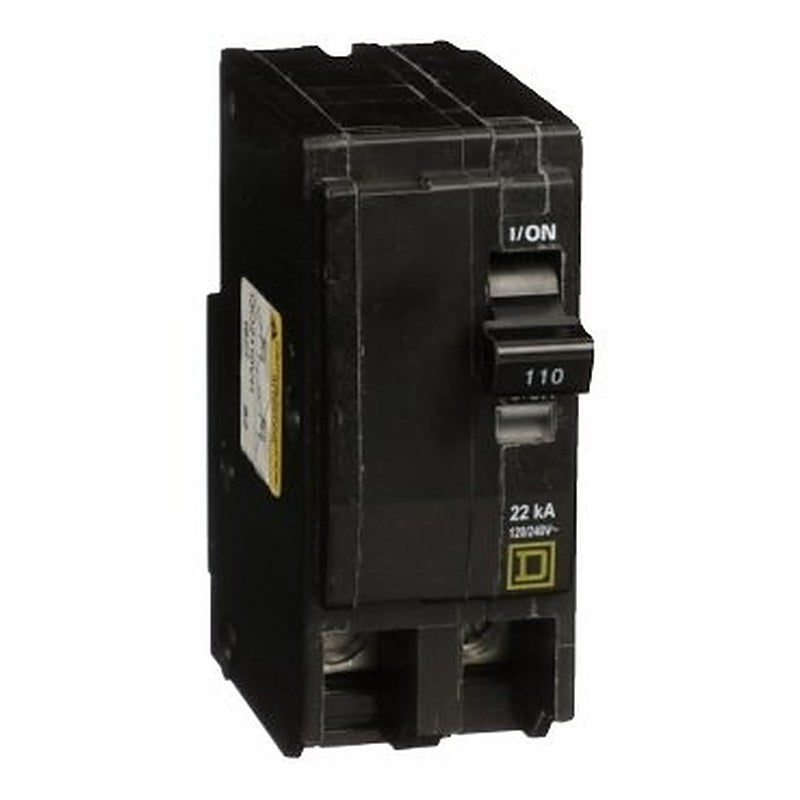 Mini circuit breaker, QO, 110A, 2 pole, 120/240VAC, 22kA, plug in (Mini circuit breaker QO) is a Schneider Electric product. Designed for reliable performance and long service life. Available across Iraq — contact us for pricing and delivery options.