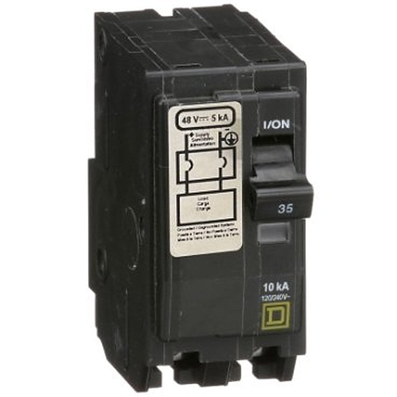Mini circuit breaker, QO, 35A, 2 pole, 120/240VAC, 10kA, plug in, 48VDC rating (Mini circuit breaker QO) is a Schneider Electric product. Designed for reliable performance and long service life. Available across Iraq — contact us for pricing and delivery options.