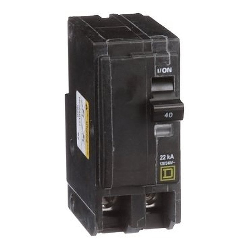 Mini circuit breaker, QO, 40A, 2 pole, 120/240VAC, 22kA, plug in (Mini circuit breaker QO) is a Schneider Electric product. Designed for reliable performance and long service life. Available across Iraq — contact us for pricing and delivery options.