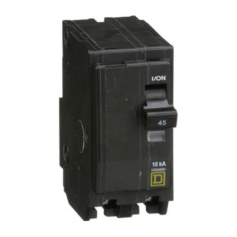 Mini circuit breaker, QO, 45A, 2 pole, 120/240VAC, 10kA, plug in (Mini circuit breaker QO) is a Schneider Electric product. Designed for reliable performance and long service life. Available across Iraq — contact us for pricing and delivery options.