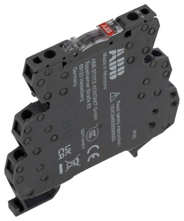 ABB R600 Series Solid State Relay, 12 A Load, DIN Rail Mount, 250 V Load, 24V dc Control