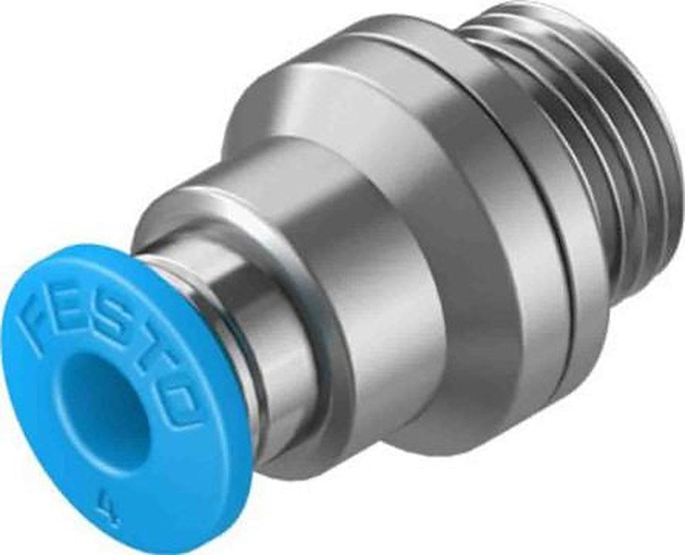 Festo QS Series, 133008 Pneumatic Fitting 4mm Tubing Outside Diameter, Male, G 1/8, G