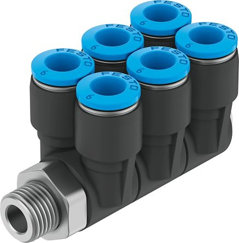 Festo QSLV6-1/8-6 Series, 153242, R 1/8 Male