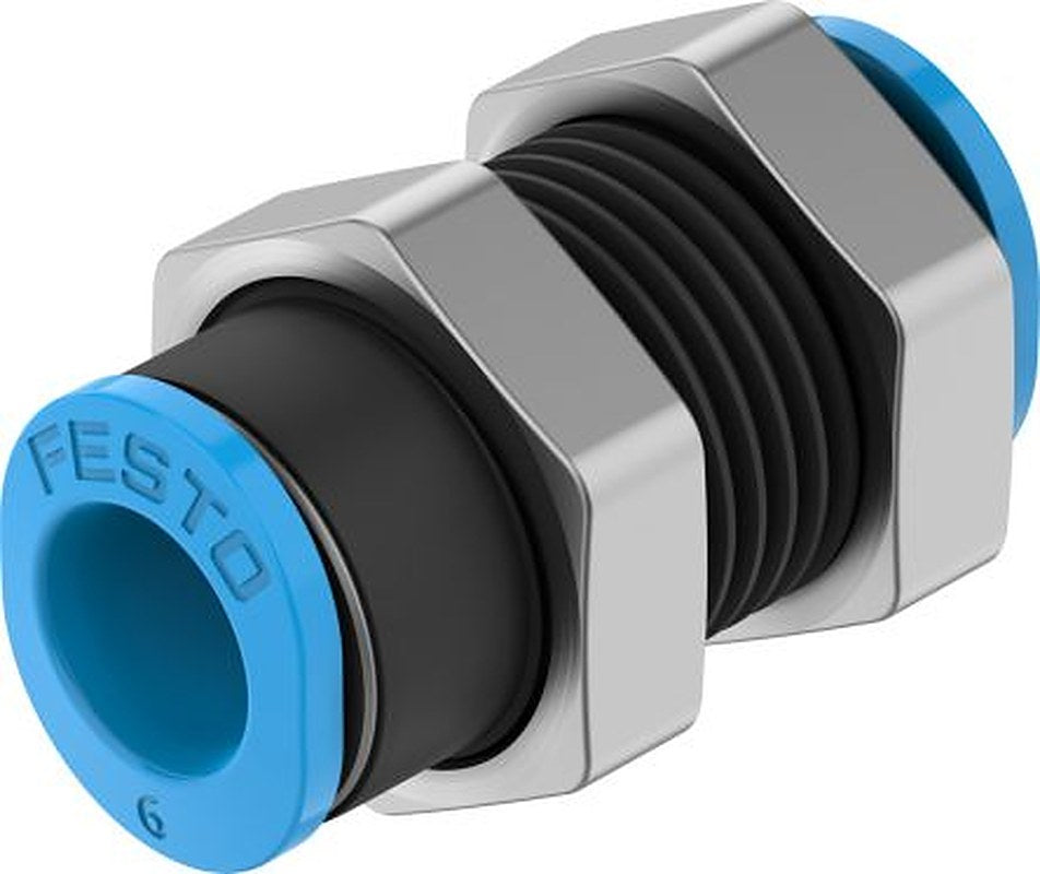 Festo QSMS Series, 153377 Pneumatic Fitting, Nitrile Butadiene Rubber, Polybutylene Terephthalate Reinforced,