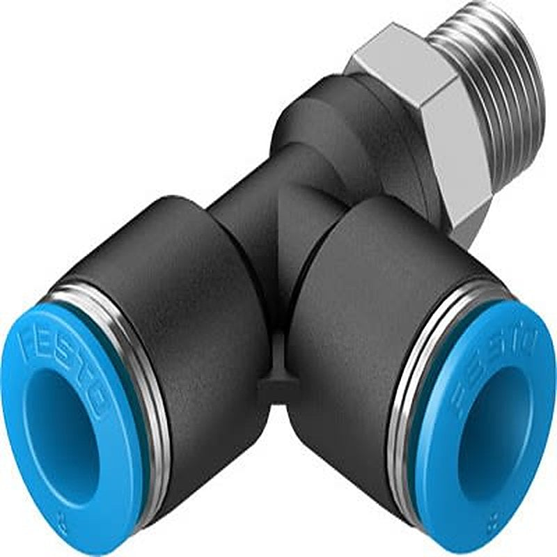 Festo R 1/8 in, 153120 8 mm, Push-in Fitting Polybutylene Terephthalate, High Alloy Stainless Steel, Nitrile Rubber,