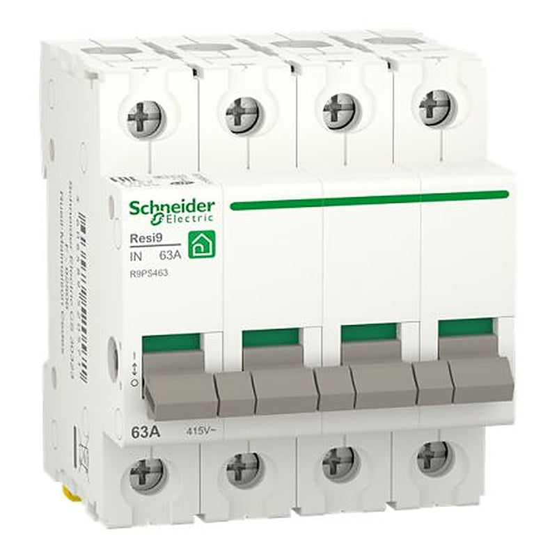 Schneider Electric Resi9 Resi9 Electronic Circuit Breaker 63A 415V, Clip-on Type C