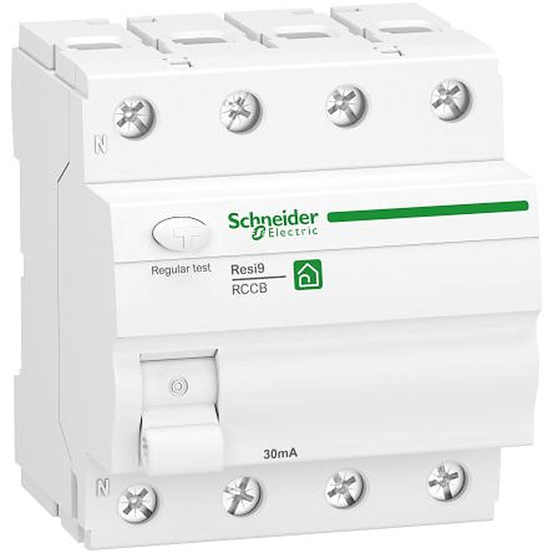 Schneider Electric R9R Series Residual Current Circuit Breaker, 63A, 4-Pole, 30 mA, Type A 440V ac