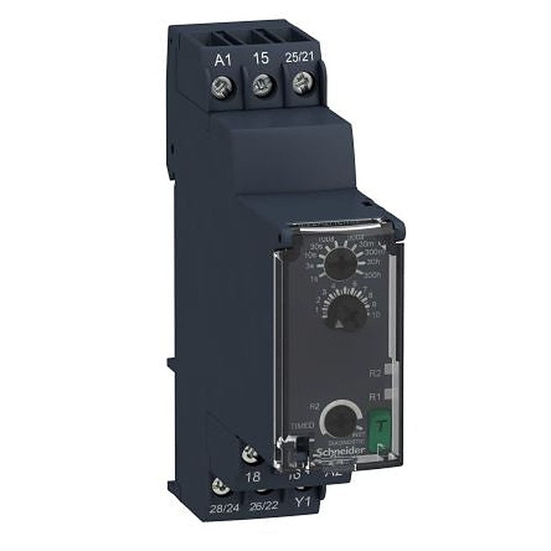 Schneider Electric Harmony Time Series DIN Rail Timer Relay, 2-Contact, 24 to 240 V dc 24V ac, 240 V ac,
