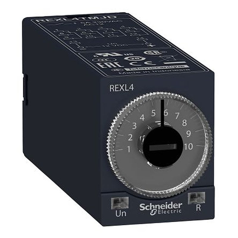 Schneider Electric Plug-in Timer Relay, 12 V dc, 0.1 s to 100 h, Multifunction-Function