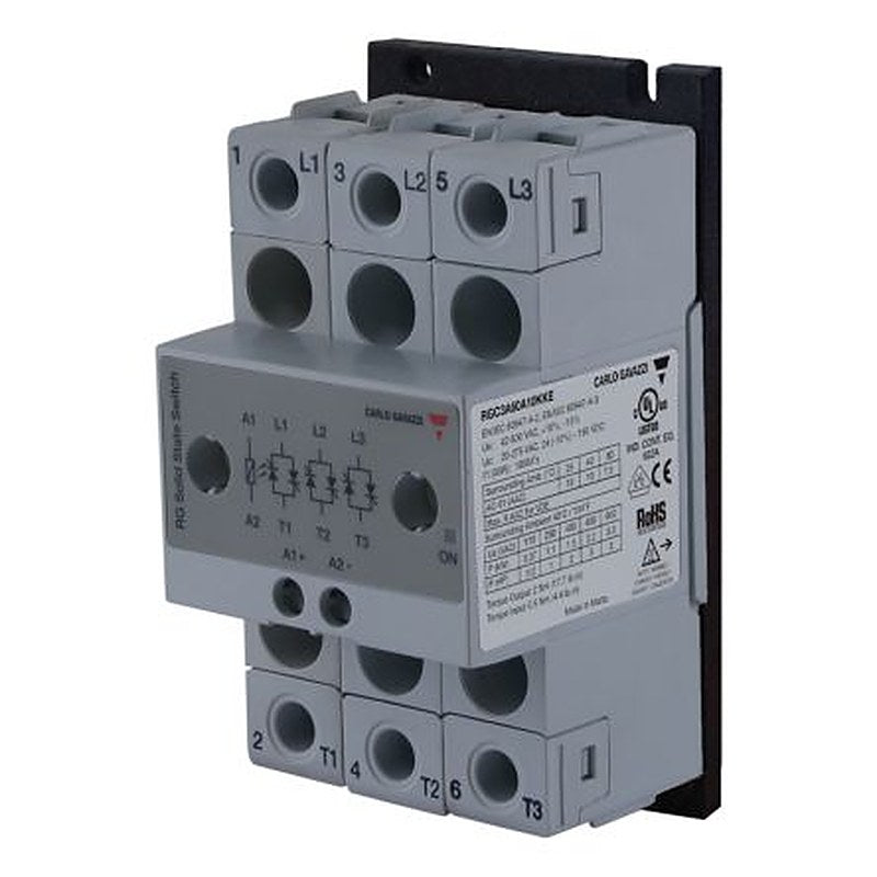 Carlo Gavazzi RGC1P Series Industrial Mount Solid State Relays, 37 A Load, DIN Rail Mount, 660 V ac Load, 32V dc Control