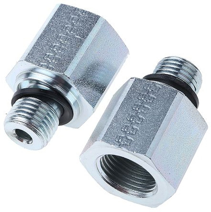Parker RI1/4EDX3/8CF Hydraulic Straight Threaded Reducer Male G, Steel, 0.25 in Hose ID