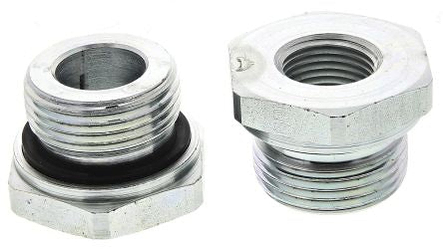 Parker RI1EDX1/2CF Hydraulic Straight Threaded Reducer Male/Female G, Stainless Steel, Steel, 1 in Hose ID