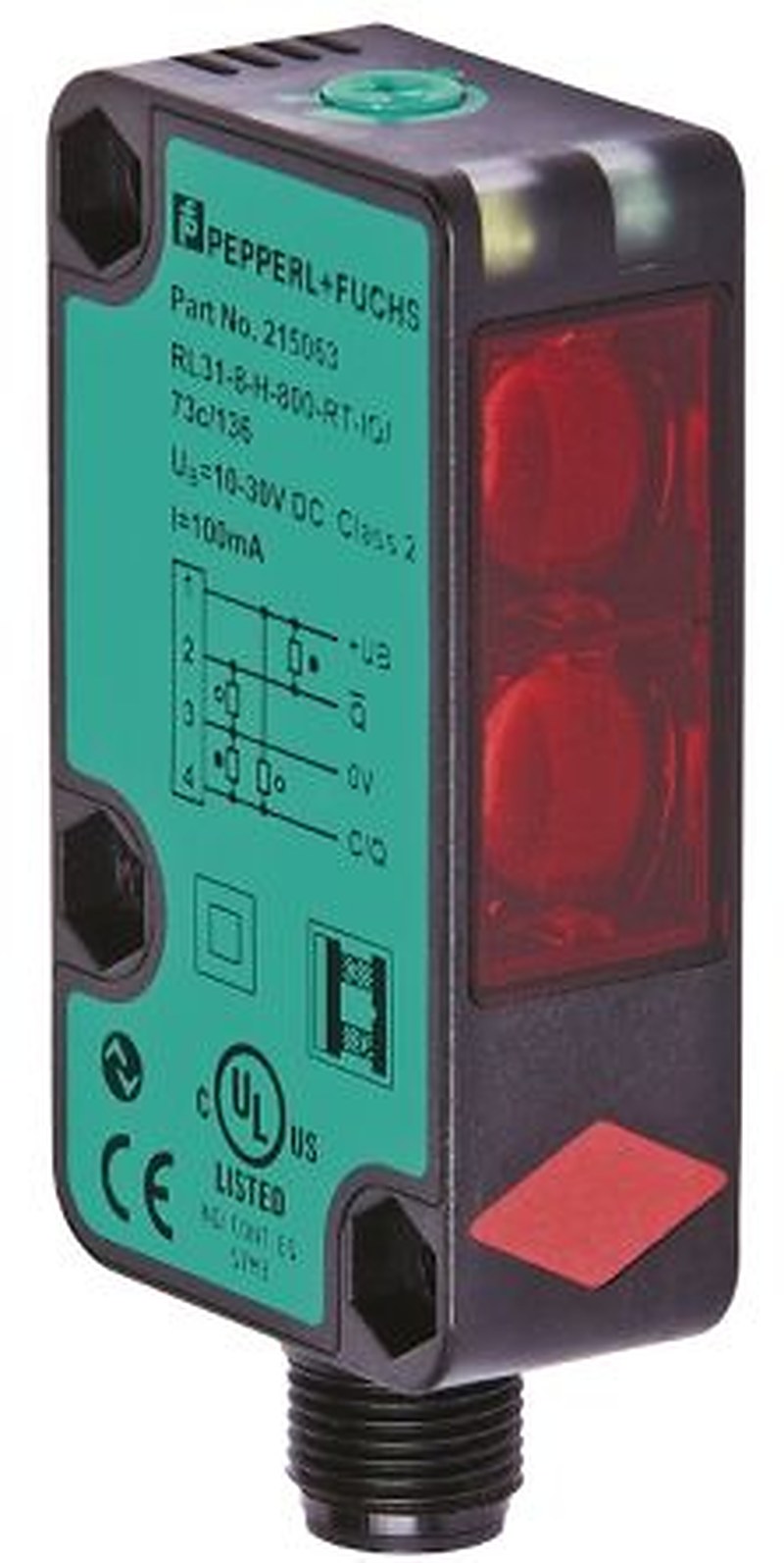 Pepperl + Fuchs Diffuse Photoelectric Sensor, Block Sensor